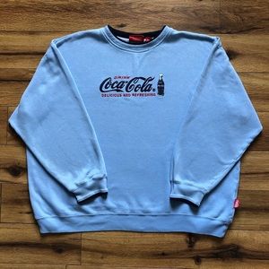 🏁 Coca Cola

#sweater
#sweatshirt
#lightblue
#cocacola
#vintage